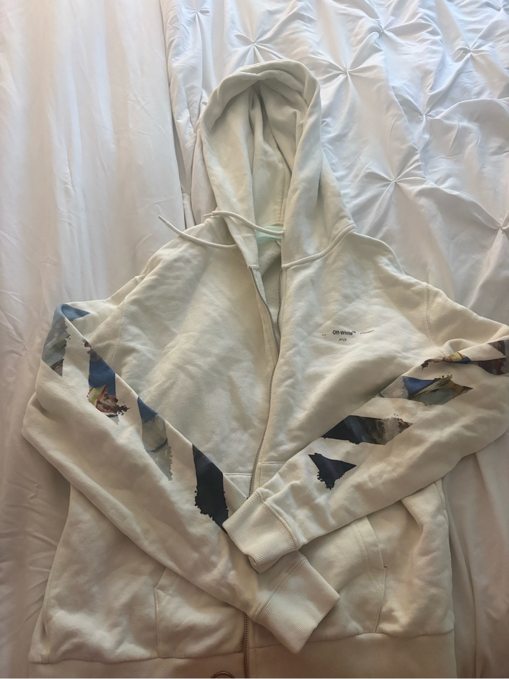 Off-White Cream Logo Crew Sweatshirt